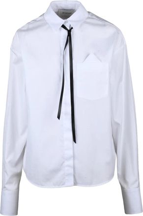 Sportmax Cotton Shirt With Crisp Design And Subtle Ribbon Detail