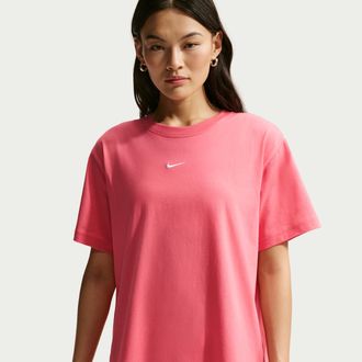 Nike Womens Nike Sportswear Classic Oversized T-Shirt in Pink | IH7601-897