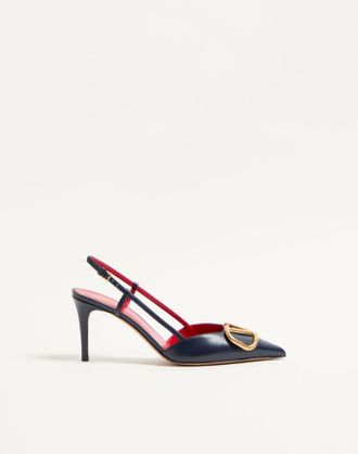 Valentino Garavani D&eacute;collet&eacute; Slingback VLogo Signature In Vitello 80Mm Donna NERO 34.5