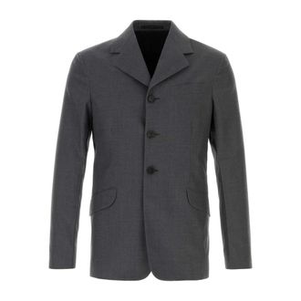 Jil Sander Formal Blazers, male, Gray, Size: XL Wool Blazer