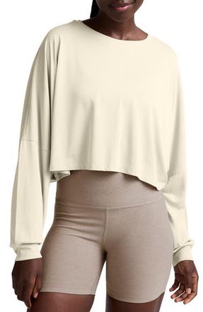 Beyond Yoga Studio Knit Long Sleeve T-Shirt in Vanilla at Nordstrom, Size X-Small