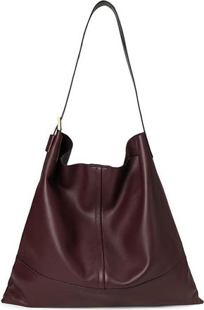 AllSaints Asha Shoulder Bag Womens Handbags Dark Red, Leather