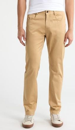 T.R. Premium Slim Fit Cotton Stretch Chino Pants in Oat Meal at Nordstrom Rack, Size 32 X 32