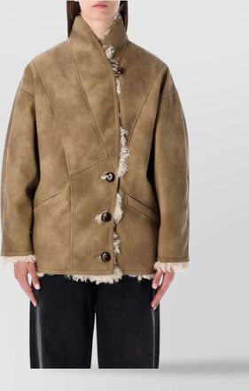 Isabel Marant oversized coat with high collar and pockets