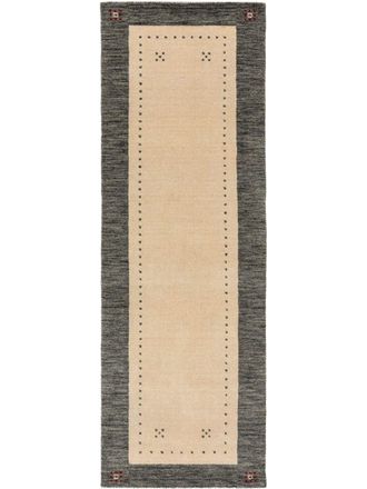 benuta Alfombras de pasillo de lana beige/gris 80x300
