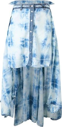 Diesel Lange rok met print - Dames - Rokken - Blauw - Maat: W29