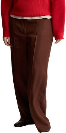 Mango High Waist Wide Leg Pants in Burnt Orange at Nordstrom, Size 20