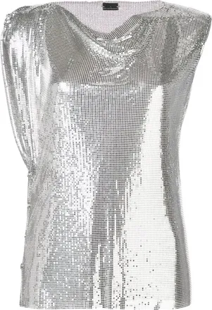Paco Rabanne Disco Top - - Tops - Donna - Grigio - S