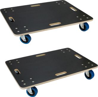 ECD Germany Ecd Germany - 2x Plataformas De Carga Hasta 800kg Con Ruedas Para Mover Muebles O Electrodom&eacute;sticos 60x80 Cm Tabla Rodante De Transporte Carretilla Pa