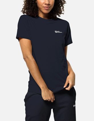 Jack Wolfskin Womens Jack Wolfskin Womens Essential Cotton T-Shirt - Navy - Size: 10/8