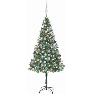 vidaXL &Aacute;rbol De Navidad Artificial Con Leds, Bolas Y Pi&ntilde;as 180 Cm Vidaxl
