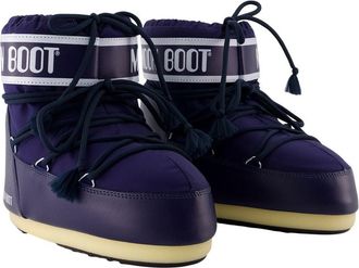 Moon Boot Womens Icon Low Ankle Boots - Moon Synthetic Blue Shoes Ankle-Boots