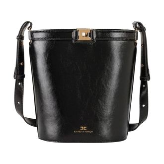 Elisabetta Franchi Logo Crossbody Bag - female - Elisabetta Franchi - Cross Body Bags - Black - ONE SIZE - Bags
