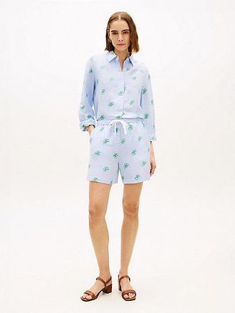Tommy Hilfiger Linen Blend Print Relaxed Shorts