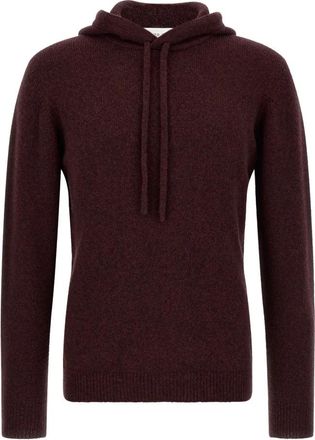 Roberto Collina Hooded Sweater - Heren - Hoodies - Rood - L - Wol - Hoodies & sweatvesten