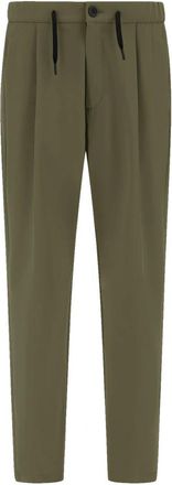 Herno Lichtgewicht Comfort Stretch Geweven Broek - Heren - Slim Fit Broeken - Groen - S - Polyester - Broeken