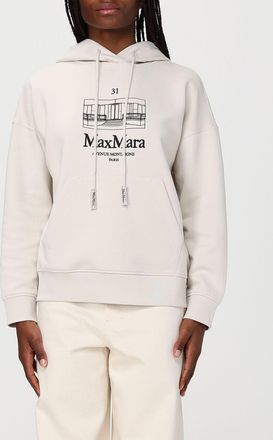 Max Mara Felpa con cappuccio in cotone con logo s Max Mara