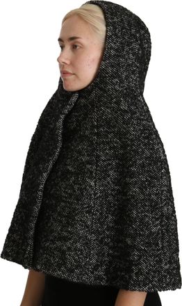 Dolce & Gabbana Womens Gray Tweet Wool Kaftan Jacket Coat Top Accessory