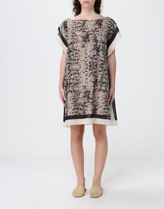 Pinko Abito Polka in cotone con stampa snake