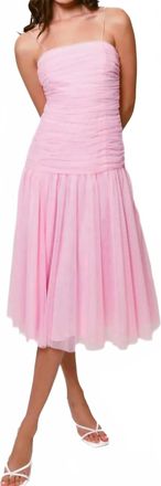 Hutch Porta Midi Dress In Baby Pink