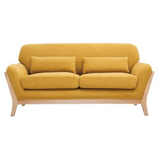 Miliboo Sof&aacute; N&oacute;rdico 2 Plazas Amarillo Mostaza Yoko