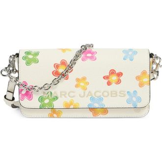 Marc Jacobs Floral Leather Crossbody Mini Bag in White Multi at Nordstrom Rack