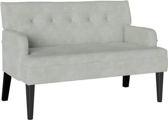 vidaXL Banco Chesterfield Gris Claro 112 X 65,5 X 75 Cm Terciopelo Vidaxl