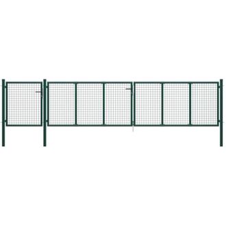 vidaXL Vidaxl - Puerta De Jard&iacute;n De Acero Verde 500x75 Cm