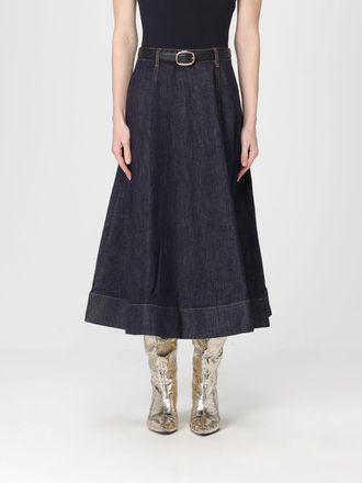 Self Portrait Gonna midi Self-Portrait in denim