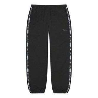 SUPREME Reflective Zip Track Pants Black White SUP-SS21-533