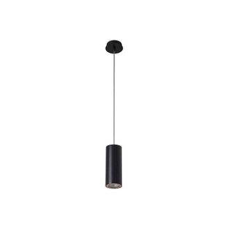 Netlighting Pipe 1 Light Slim Ceiling Pendant Black Gold 6.8cm GU10