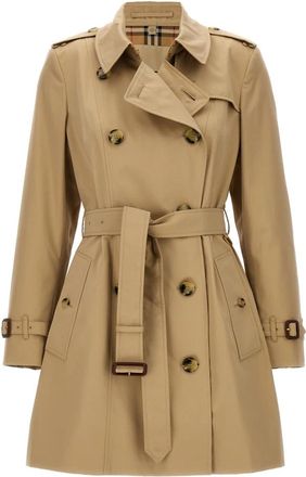 Burberry Chelsea Heritage Trenchcoat - Dames - Trenchcoats - Beige - 3XS - Katoen - Jassen