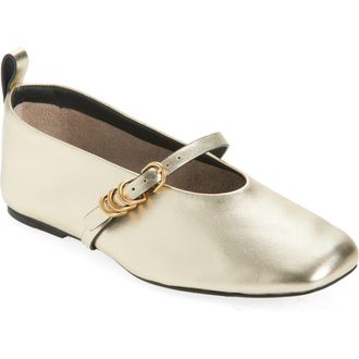 Rag & Bone Spire Mary Jane Flat in Gold at Nordstrom, Size 9.5Us