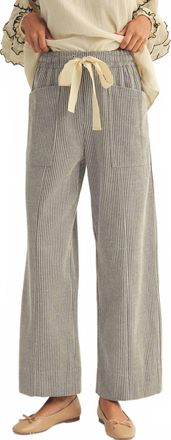 Lovlov Elastic Pocket String Relaxed Pants In Blue