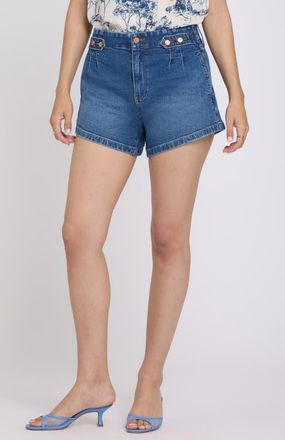 NYDJ Seline Button Tab Denim Shorts in Wild River at Nordstrom, Size 00