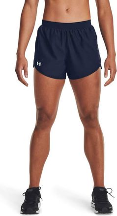 Under Armour Womens Fly by 2.0 Running Shorts, Midnight Navy Full Heather (412)/Midnight Navy Full Heather, XL