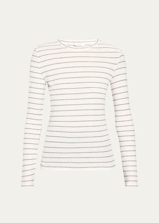 Vince Striped Long-Sleeve Cotton T-Shirt