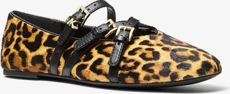 Michael Kors Indy Flex Leopard Print Calf Hair Ballet Flat