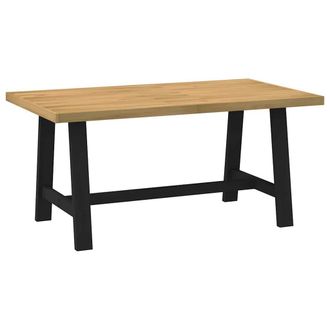 Berkfield Home Dining Table NOAIN A-Shaped Legs 160x90x75 cm Solid Wood Pine in Brown | Size: 160 x 90 x 75 cm