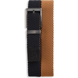 Robert Graham Big & Tall Clubhouse Reversible Belt in Black Tan at Nordstrom, Size 54 Big