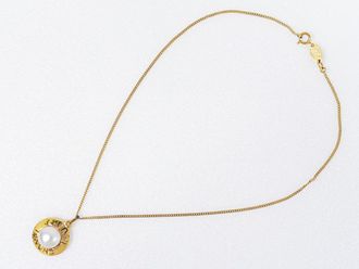 Chanel Chain Around ivory Necklace Metal With Faux Pearls _Plated Pendant & Charms Jewelry (Pre-Owned)