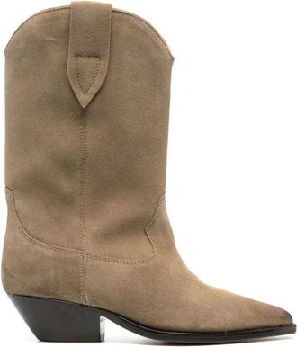 Isabel Marant Duerto Laarzen - Dames - Cowboylaarzen - Beige - 36 EU - Leer - Schoenen