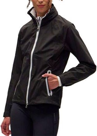 Zero Restriction Olivia Hooded Womens Rain Jacket in Black/metallic Silver at Nordstrom, Size X-Large