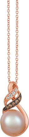 Le Vian 14K Rose Gold 0.06 Ct. Tw. Diamond & Pearl Pendant