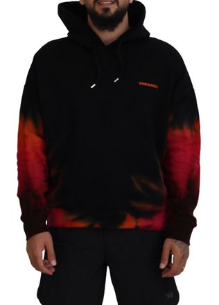 Dsquared2 Dsqua&sup2; Cotton Hooded Tie Dye Pullover Mens Sweater (Pre-Owned)