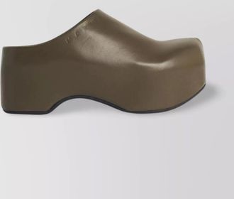 Marni chunky leather platform clog sabots