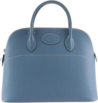 Herm&egrave;s Pre-owned Bolide 35 Vau Epsom Handtas - Dames - Vintage Handtas - Blauw - ONE Size - Leer - Vintage