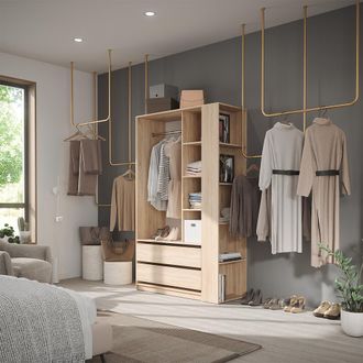 Vicco Armario De Ropa Elmo, Sonoma, 50 X 200 Cm Lote De 2, Vicco