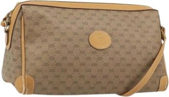 Gucci Pre-owned Vintage Micro Small GG Schoudertas - Dames - Vintage Schoudertas - Beige - ONE Size - Leer - Vintage