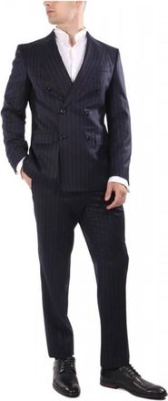 HUGO BOSS H-Huge Double Breasted Suit - Heren - Business pakken - Blauw - M - Wol - Kostuums